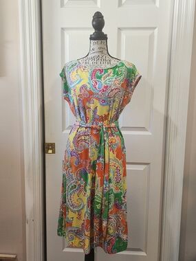 Ralph Lauren Pastel Paisley Dress.